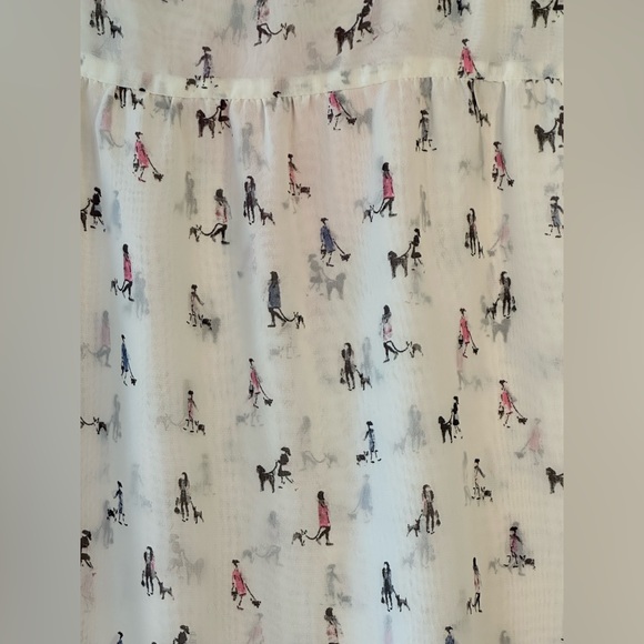 Madison Jules Long Sleeve Ruffle Button Down Blouse- Sz Large - Picture 6 of 7